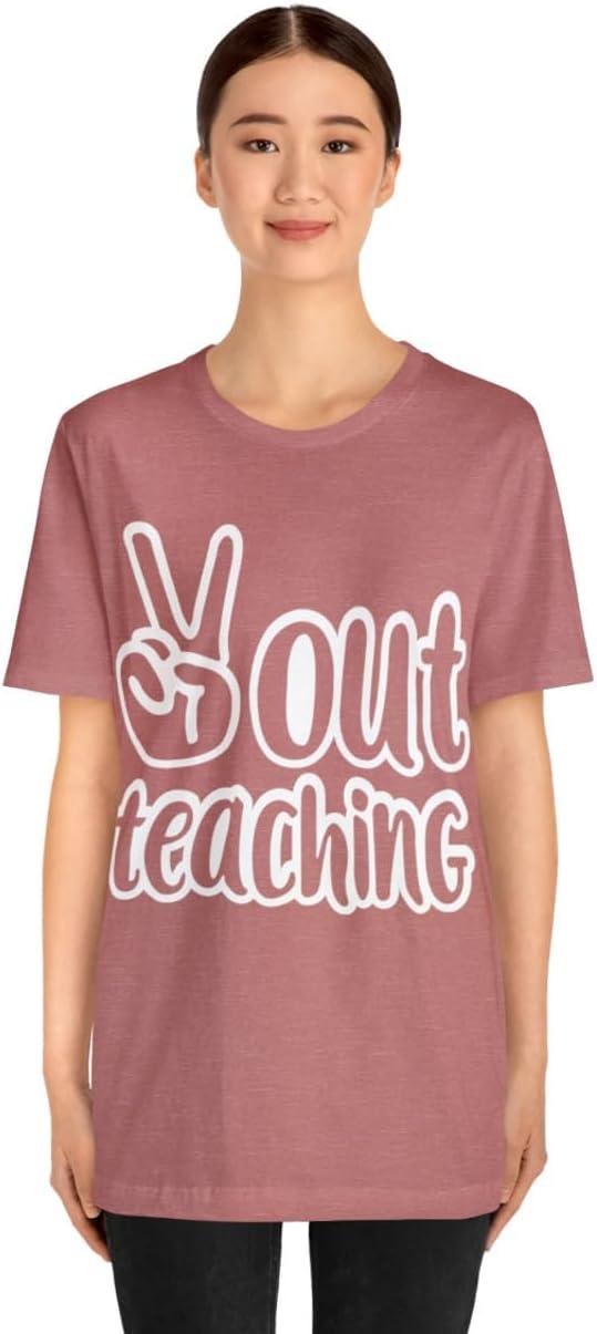 imagePeace Out Teaching Unisex Jersey Short Sleeve TeeHeather Mauve