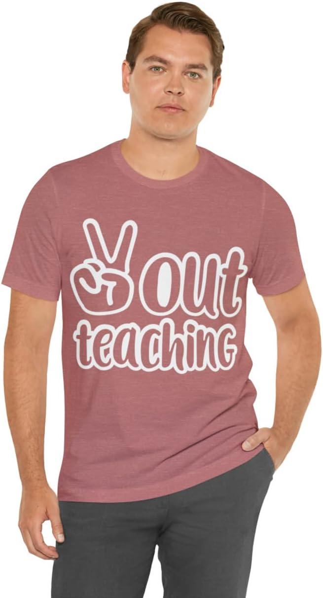 imagePeace Out Teaching Unisex Jersey Short Sleeve TeeHeather Mauve
