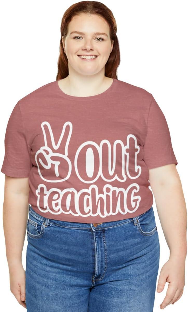imagePeace Out Teaching Unisex Jersey Short Sleeve TeeHeather Mauve