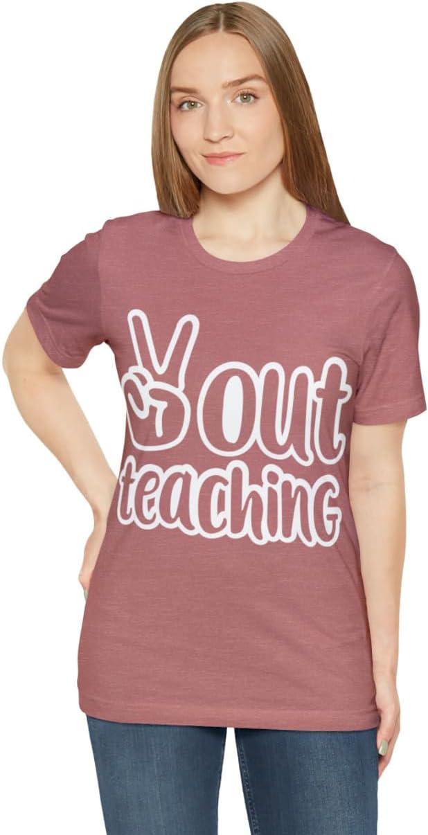 imagePeace Out Teaching Unisex Jersey Short Sleeve TeeHeather Mauve