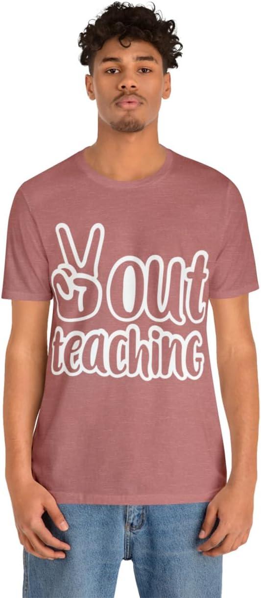 imagePeace Out Teaching Unisex Jersey Short Sleeve TeeHeather Mauve
