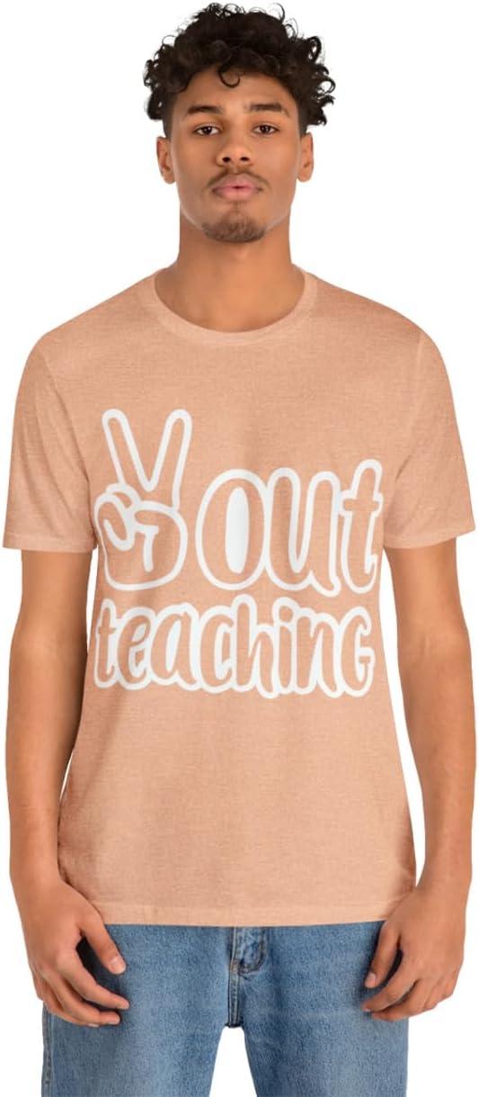 imagePeace Out Teaching Unisex Jersey Short Sleeve TeeHeather Peach