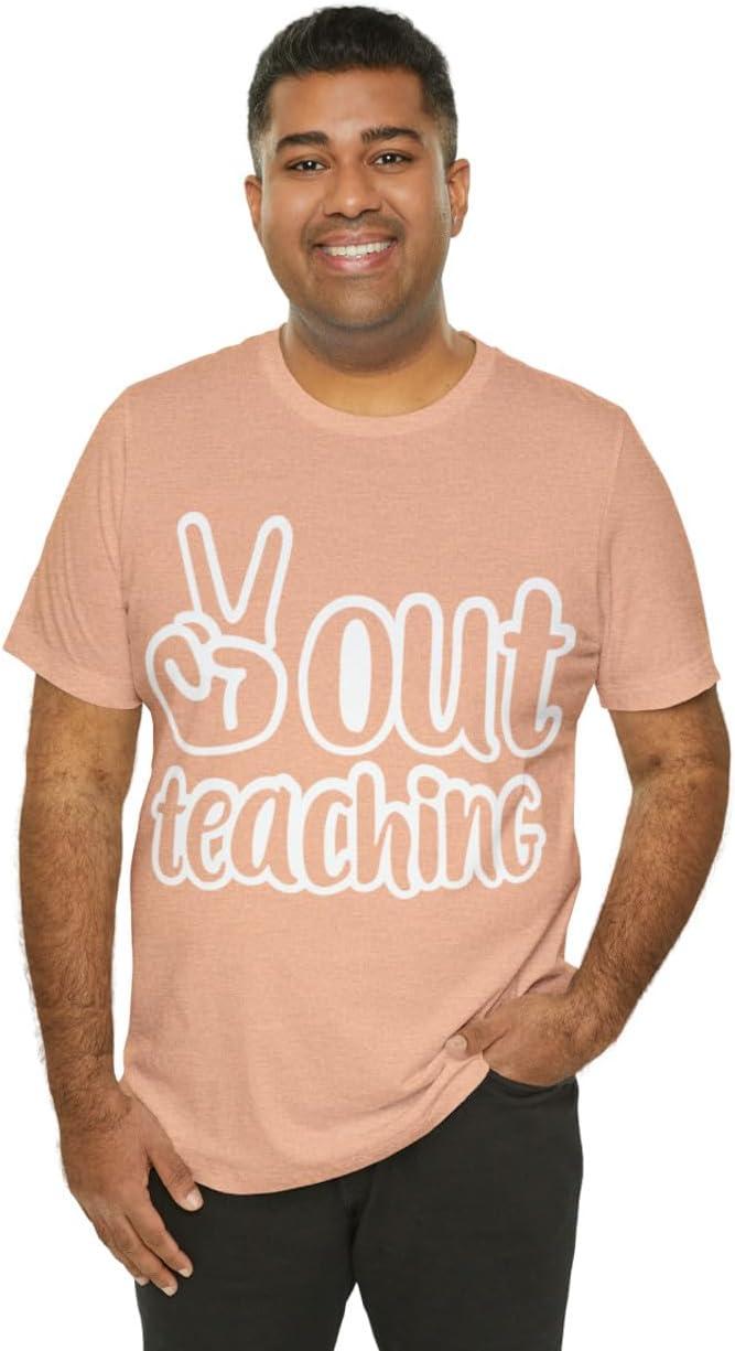 imagePeace Out Teaching Unisex Jersey Short Sleeve TeeHeather Peach