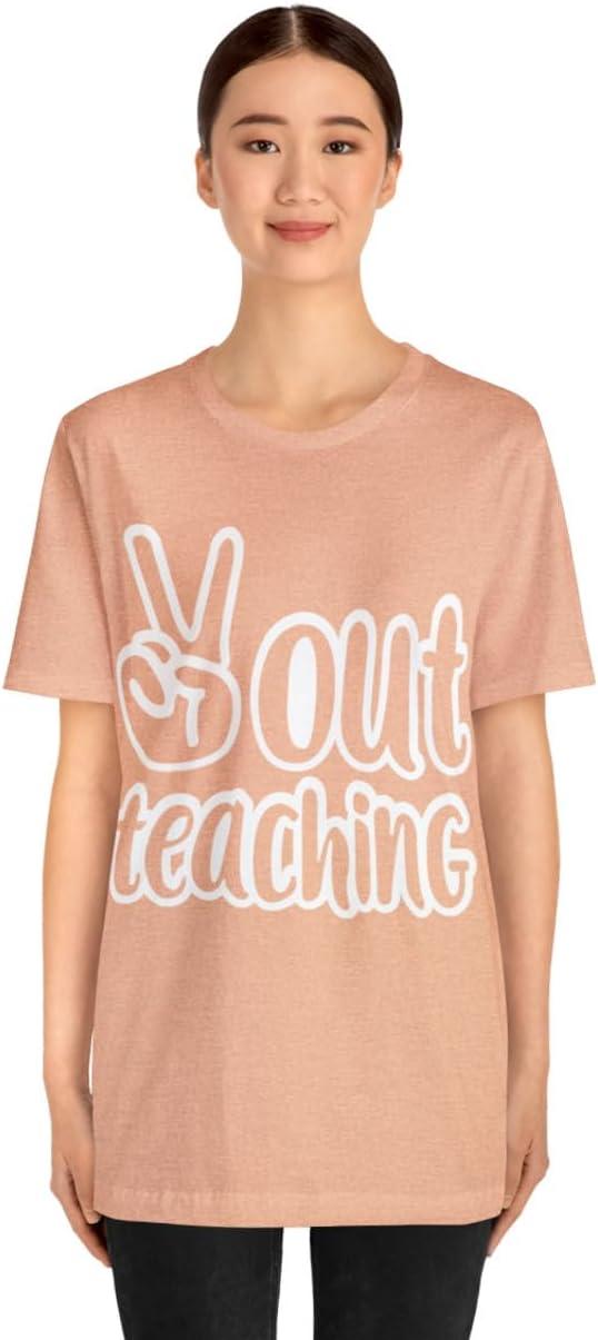 imagePeace Out Teaching Unisex Jersey Short Sleeve TeeHeather Peach