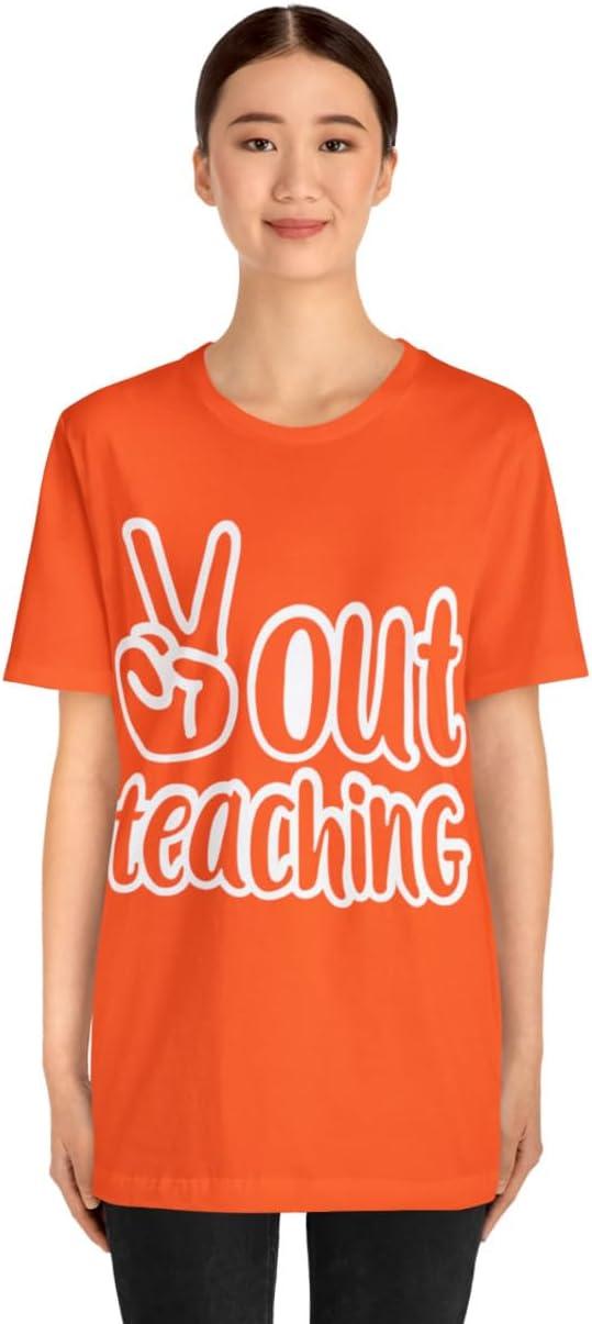 imagePeace Out Teaching Unisex Jersey Short Sleeve TeeOrange