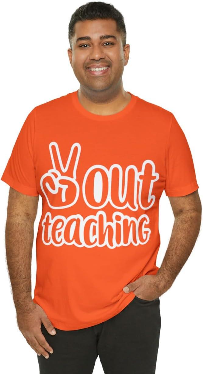 imagePeace Out Teaching Unisex Jersey Short Sleeve TeeOrange