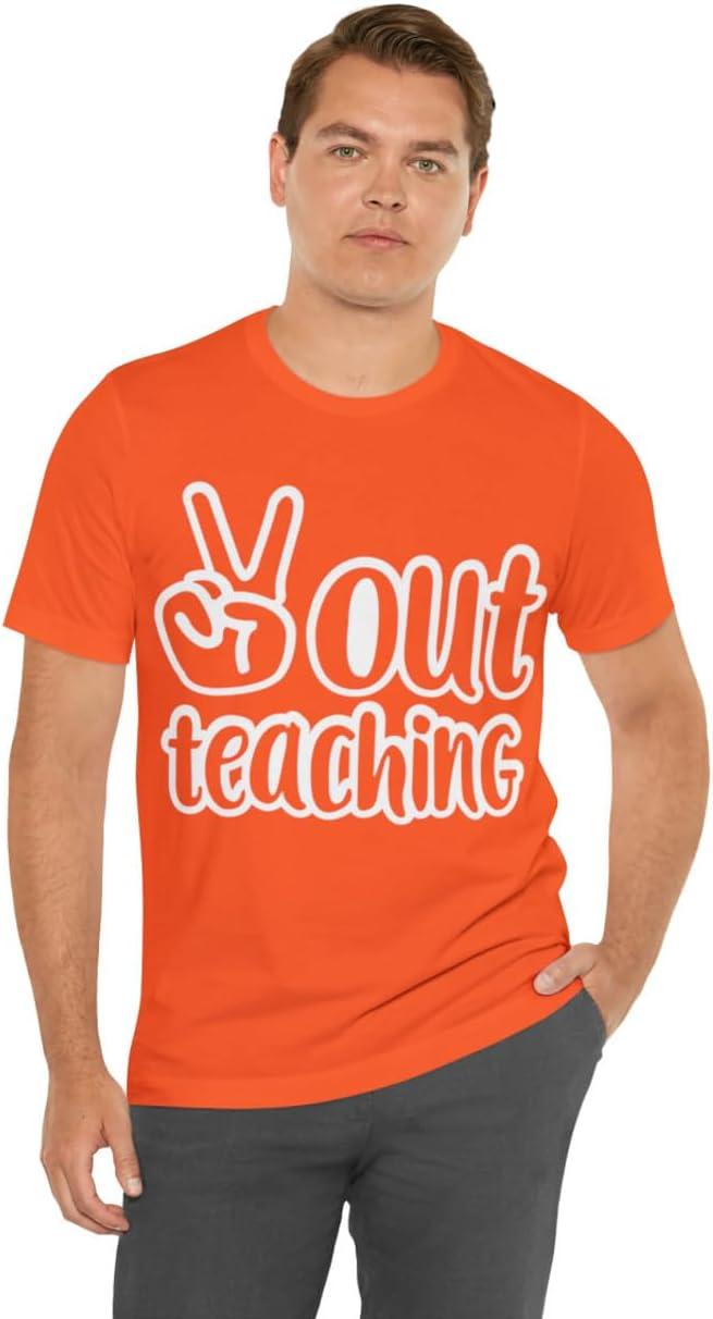 imagePeace Out Teaching Unisex Jersey Short Sleeve TeeOrange