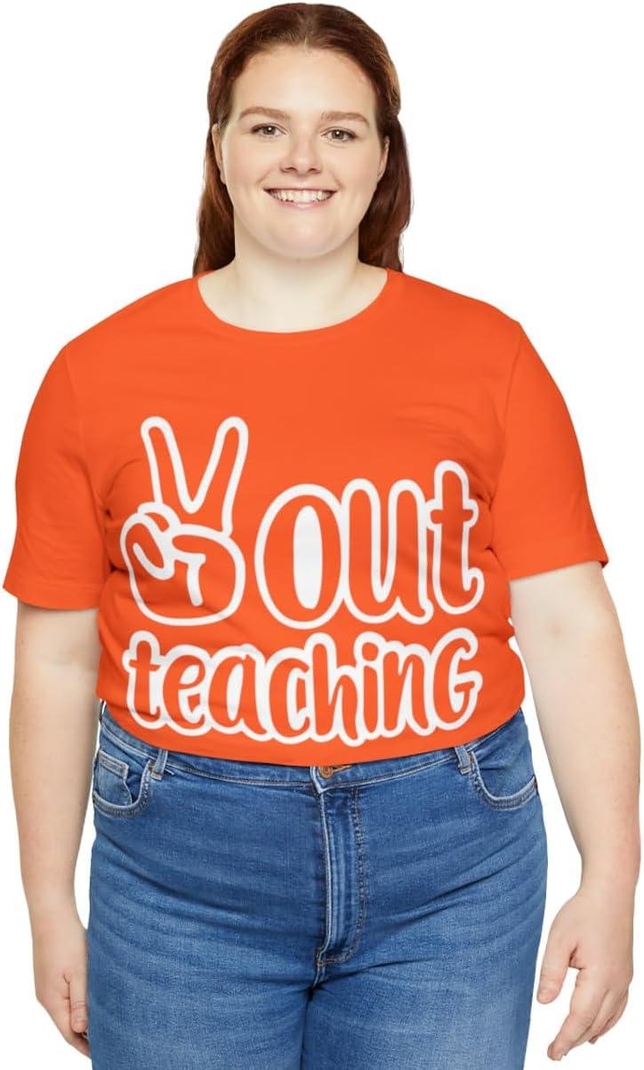 imagePeace Out Teaching Unisex Jersey Short Sleeve TeeOrange