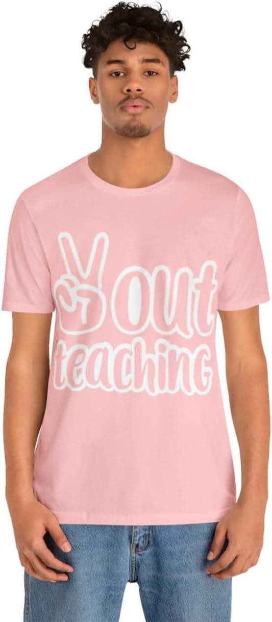 imagePeace Out Teaching Unisex Jersey Short Sleeve TeePink