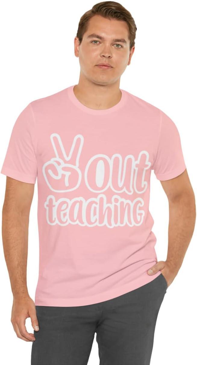 imagePeace Out Teaching Unisex Jersey Short Sleeve TeePink