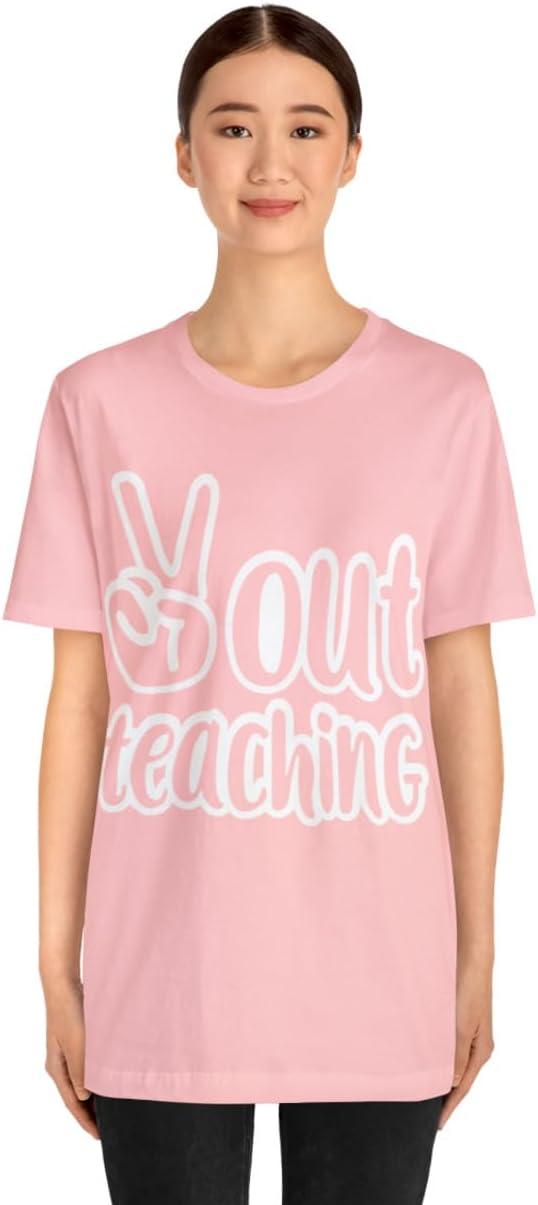 imagePeace Out Teaching Unisex Jersey Short Sleeve TeePink
