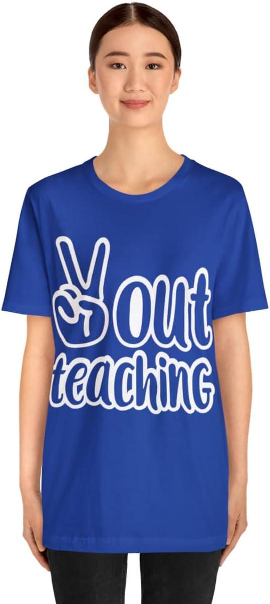 imagePeace Out Teaching Unisex Jersey Short Sleeve TeeTrue Royal