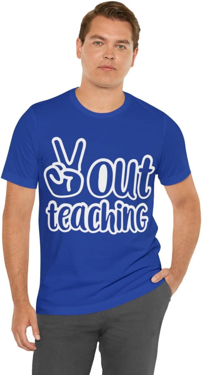 imagePeace Out Teaching Unisex Jersey Short Sleeve TeeTrue Royal