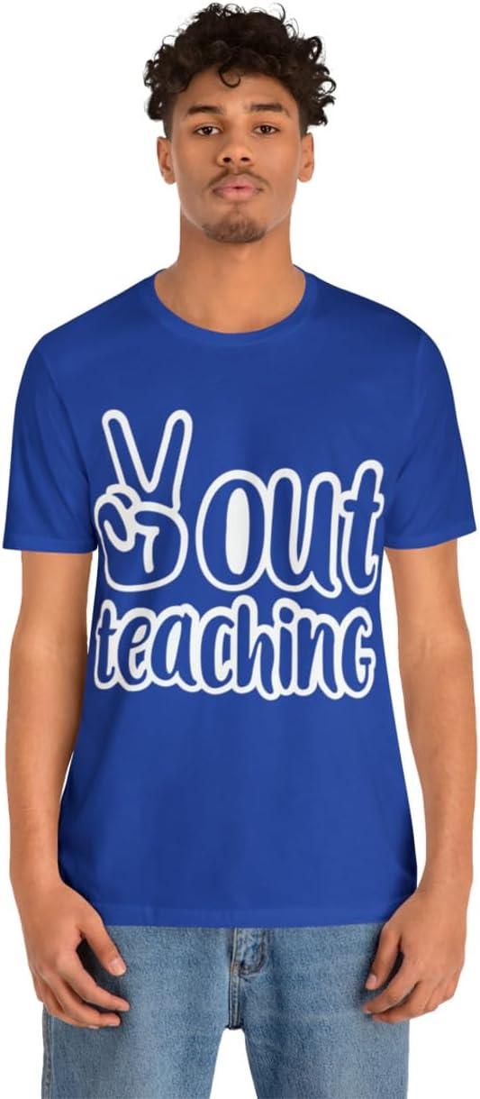 imagePeace Out Teaching Unisex Jersey Short Sleeve TeeTrue Royal