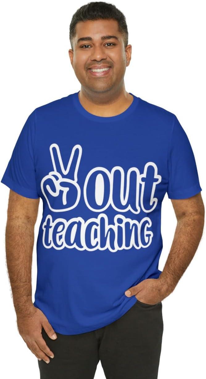 imagePeace Out Teaching Unisex Jersey Short Sleeve TeeTrue Royal