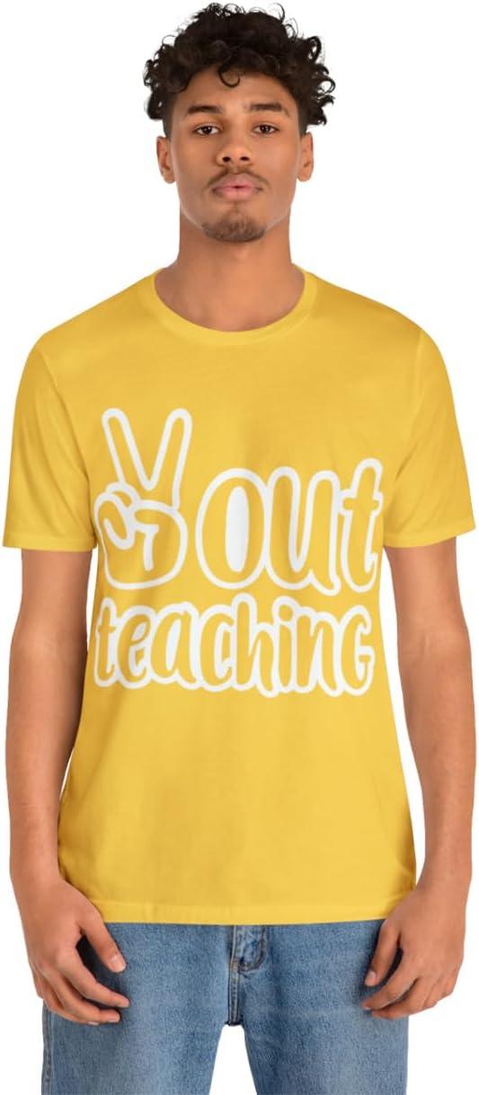 imagePeace Out Teaching Unisex Jersey Short Sleeve TeeYellow