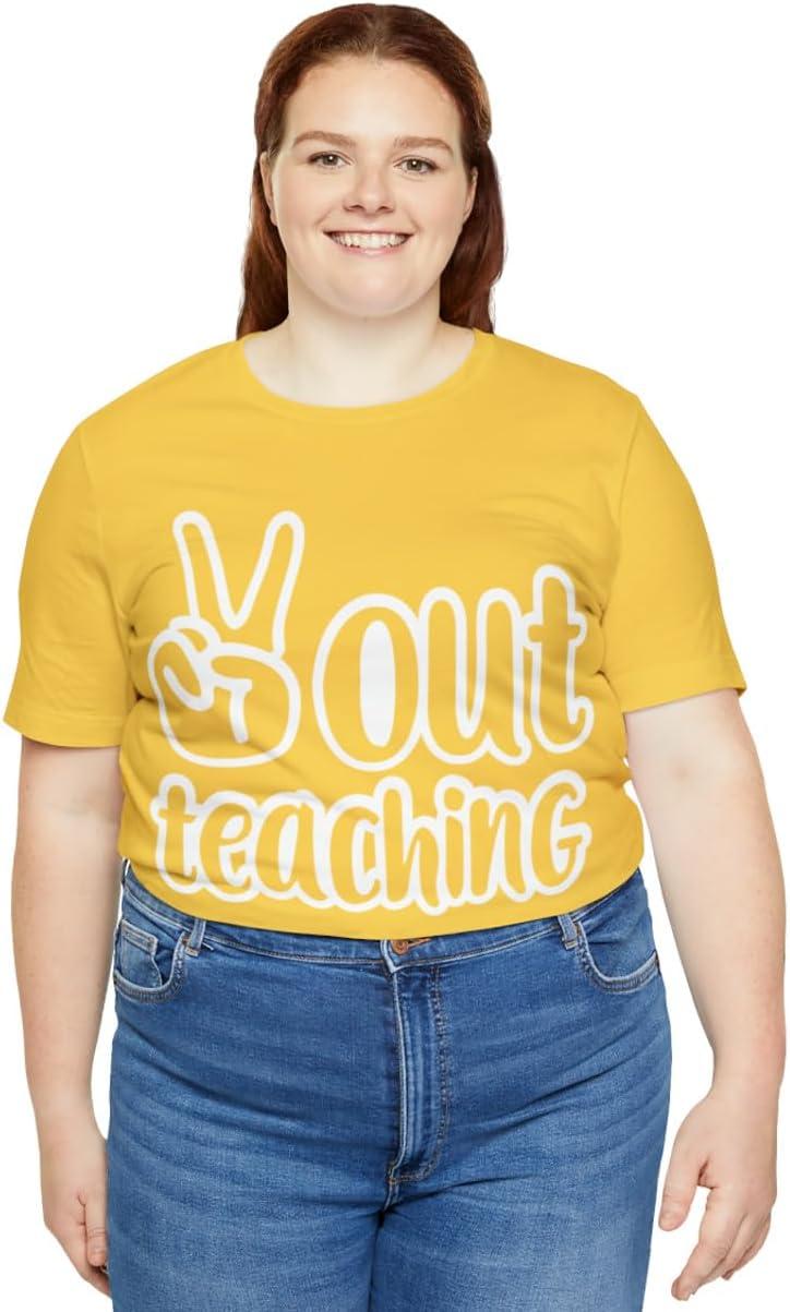 imagePeace Out Teaching Unisex Jersey Short Sleeve TeeYellow