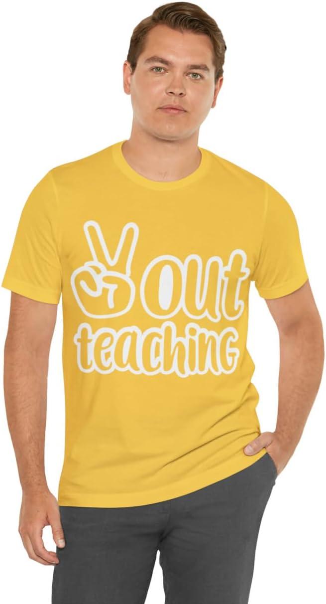 imagePeace Out Teaching Unisex Jersey Short Sleeve TeeYellow
