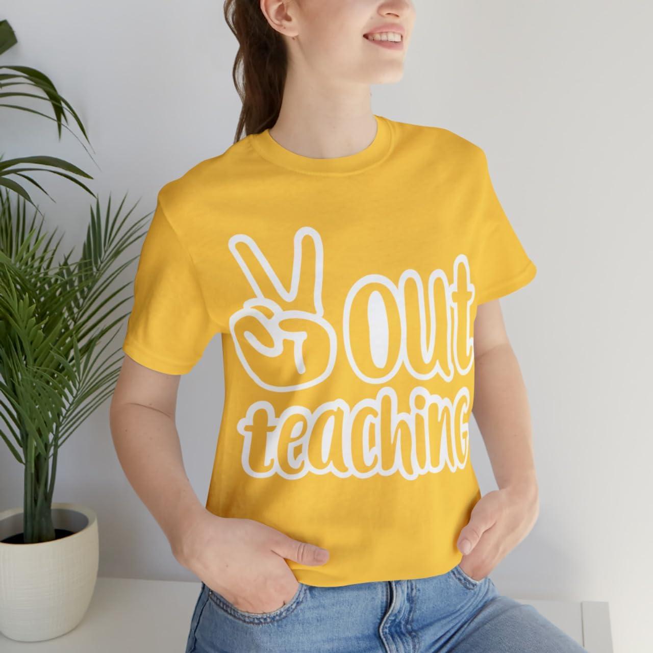 imagePeace Out Teaching Unisex Jersey Short Sleeve TeeYellow