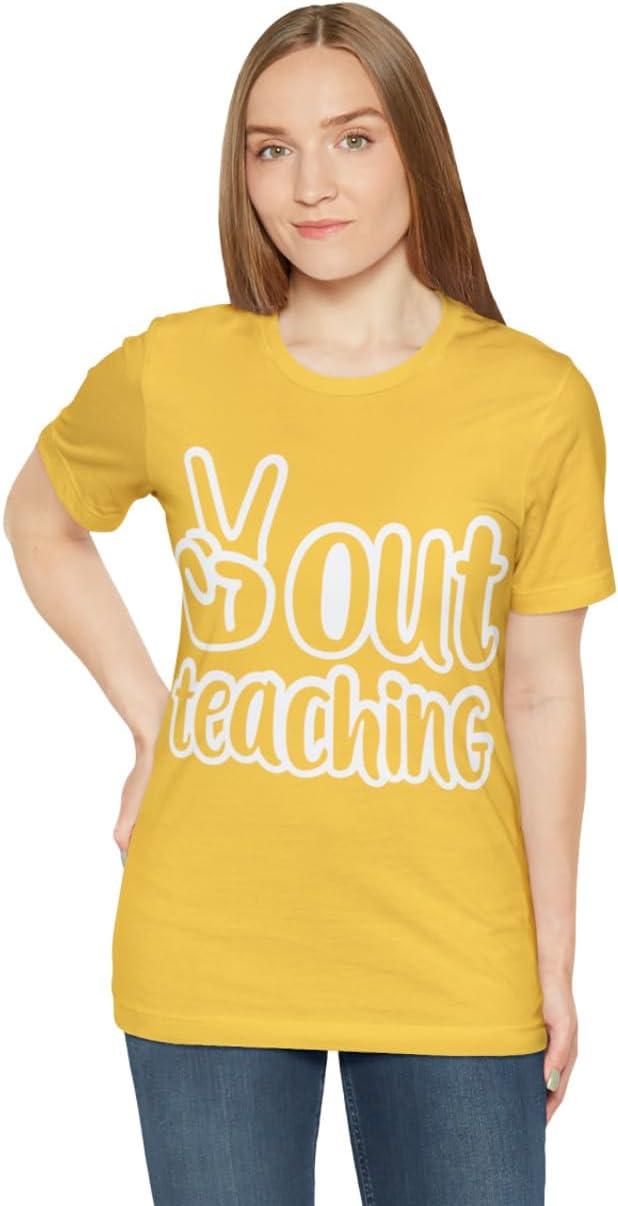 imagePeace Out Teaching Unisex Jersey Short Sleeve TeeYellow