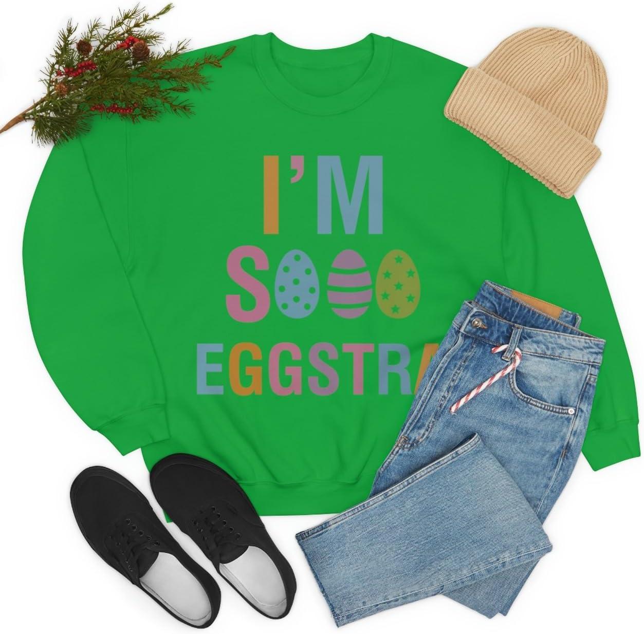 imageUnisex Im So Eggstra SweatshirtIrish Green
