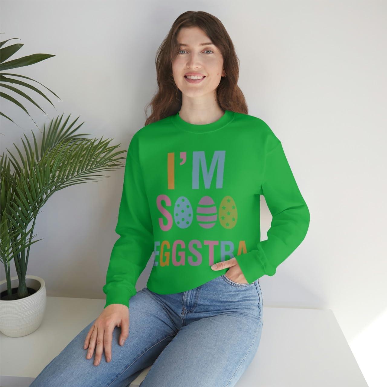 imageUnisex Im So Eggstra SweatshirtIrish Green