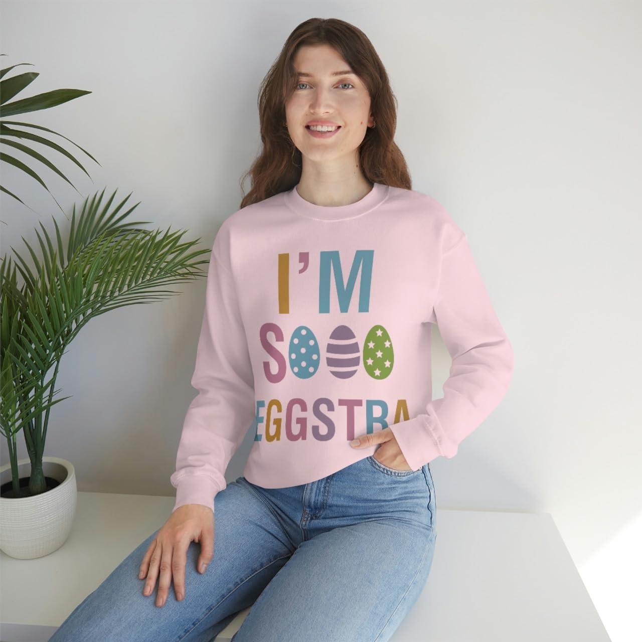 imageUnisex Im So Eggstra SweatshirtLight Pink