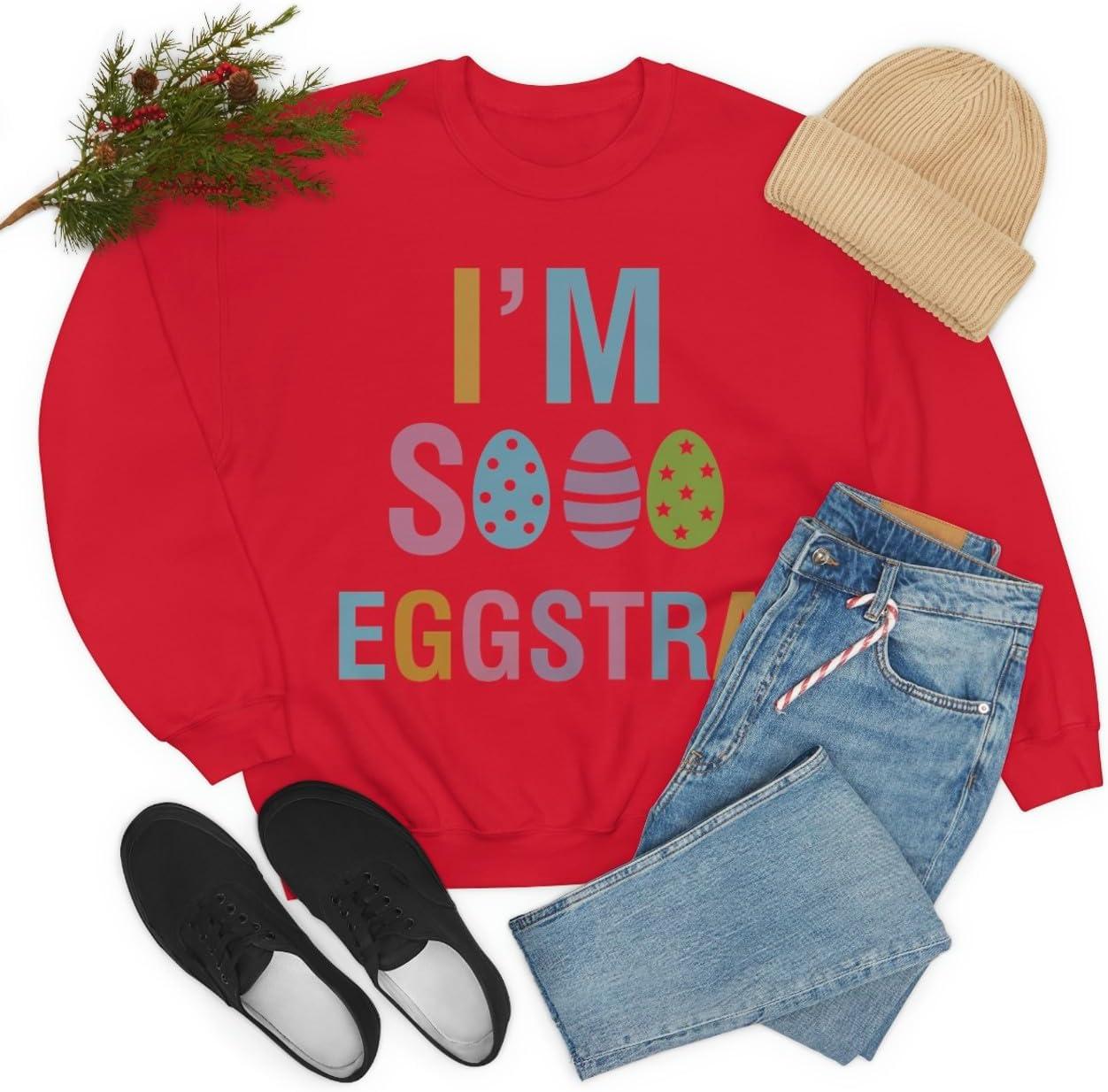 imageUnisex Im So Eggstra SweatshirtRed