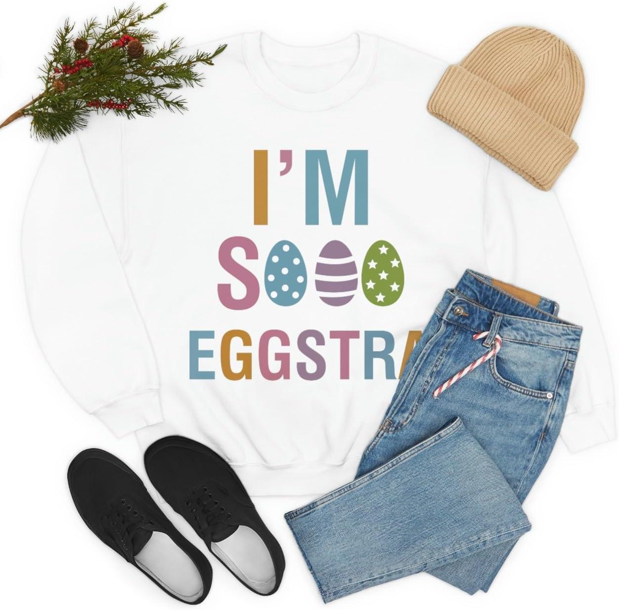 imageUnisex Im So Eggstra SweatshirtWhite