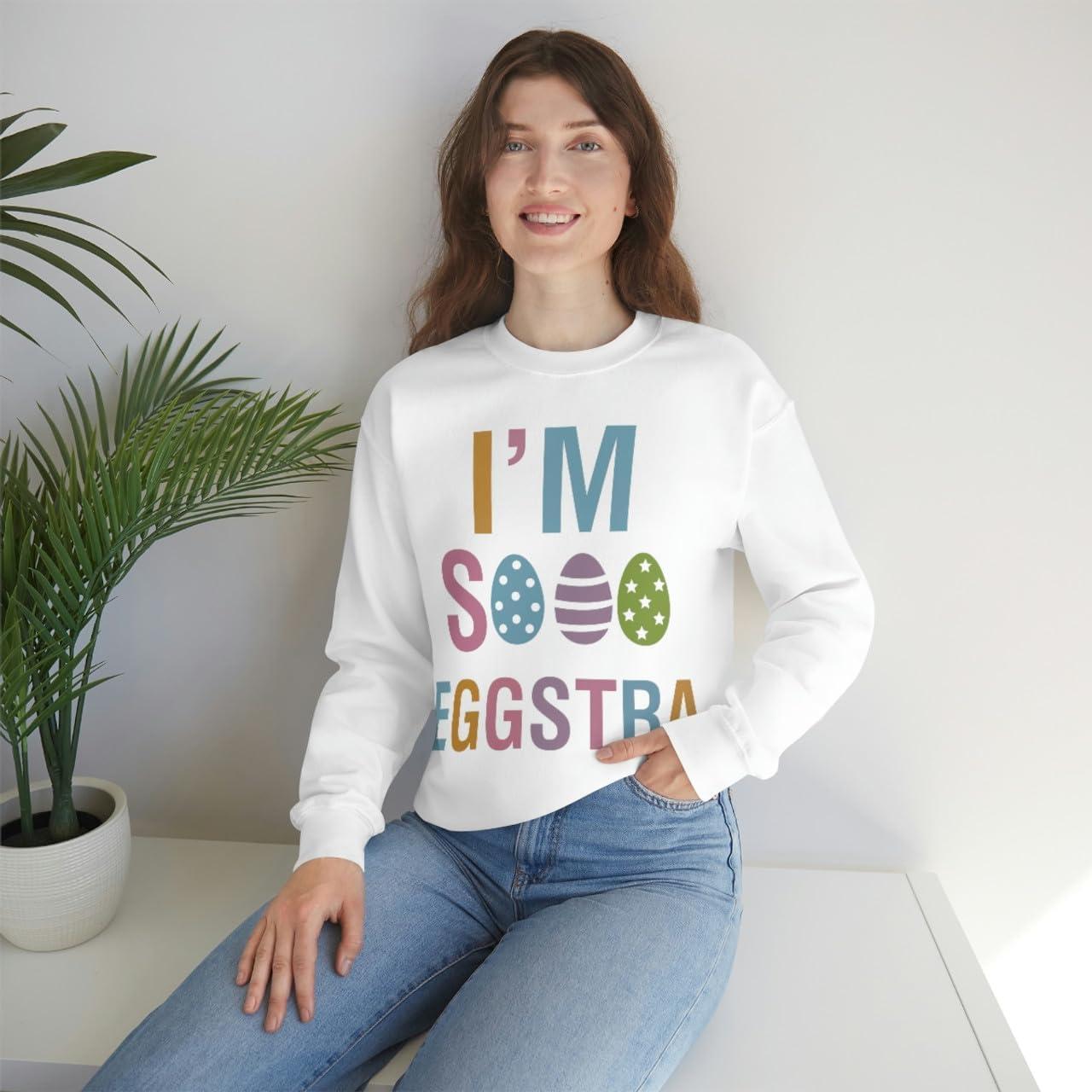 imageUnisex Im So Eggstra SweatshirtWhite