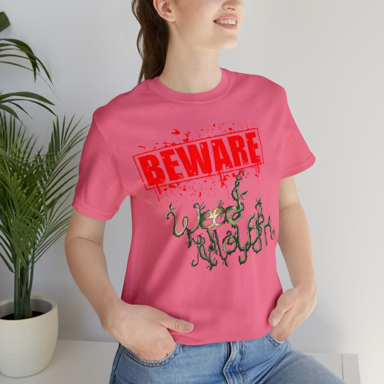 imageWeed Mouth Neighborhood Nuisance Unisex Jersey Short Sleeve TeeCharity Pink