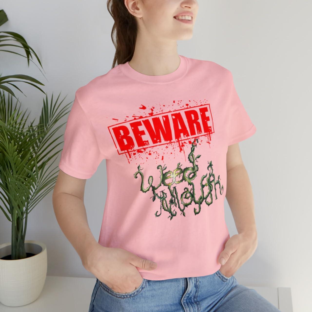 imageWeed Mouth Neighborhood Nuisance Unisex Jersey Short Sleeve TeePink