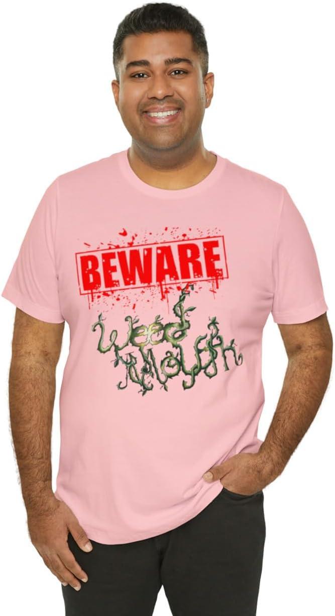 imageWeed Mouth Neighborhood Nuisance Unisex Jersey Short Sleeve TeePink