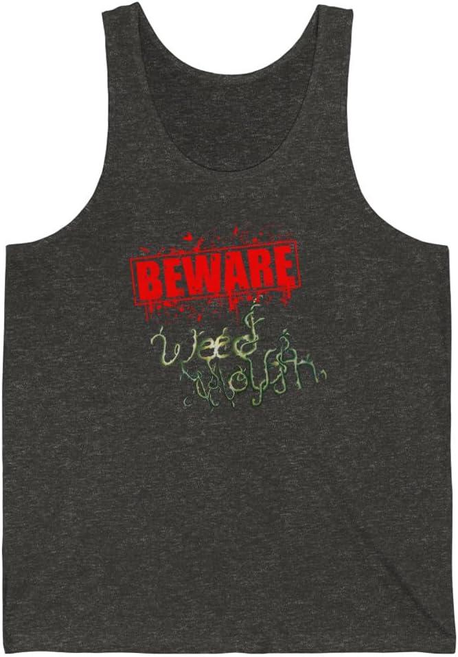 imageWeed Mouth Unisex Jersey TankCharcoal Black Triblend
