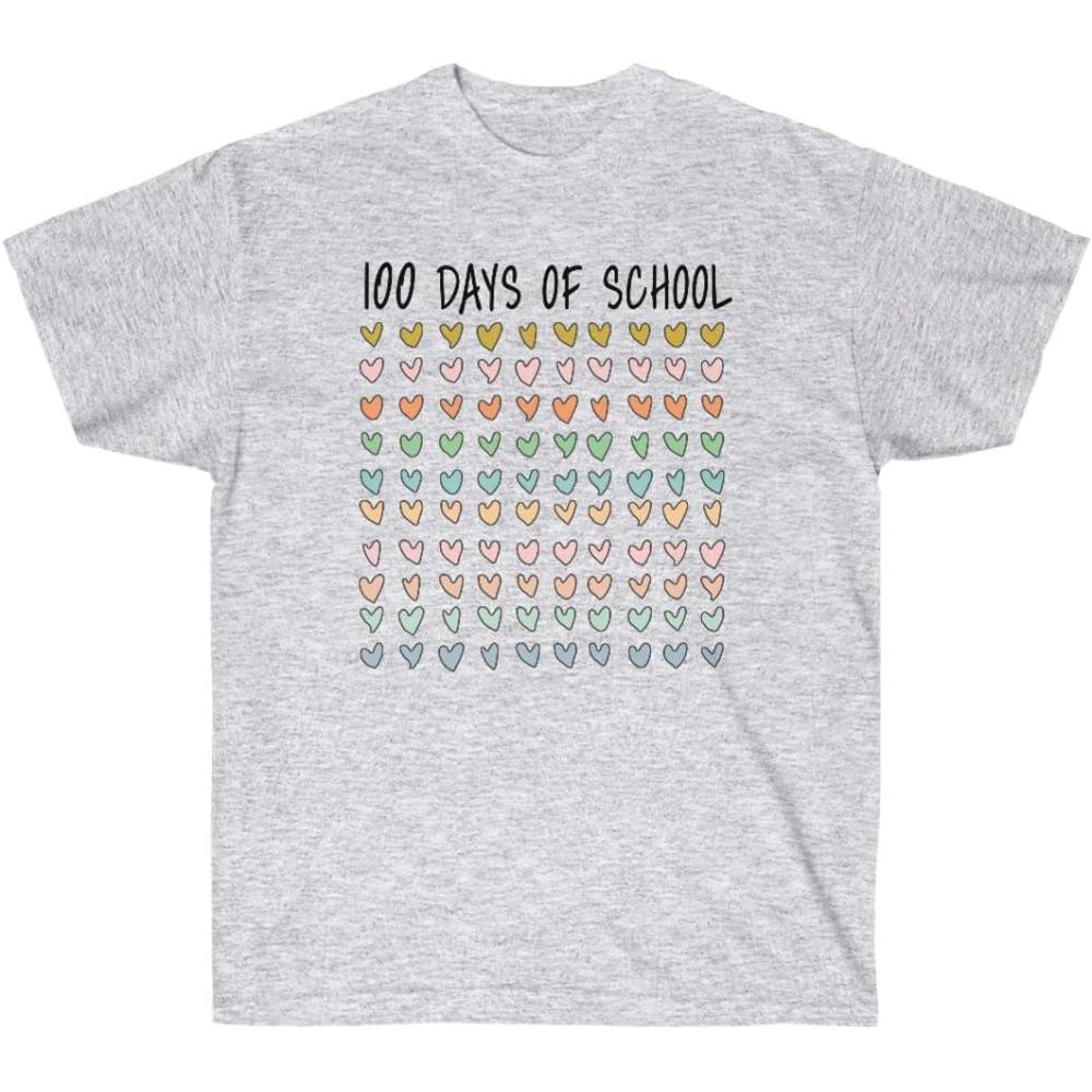 image100 Days of School Hearts TeeAsh
