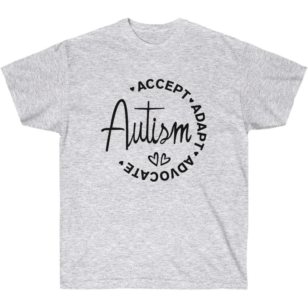 imageAccept Adapt Advocate Autism TShirtAsh