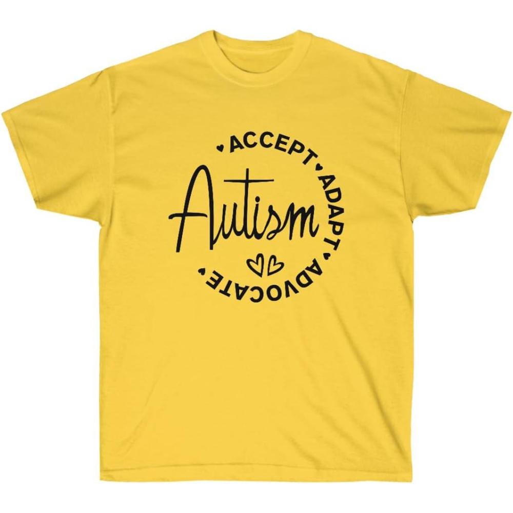 imageAccept Adapt Advocate Autism TShirtDaisy