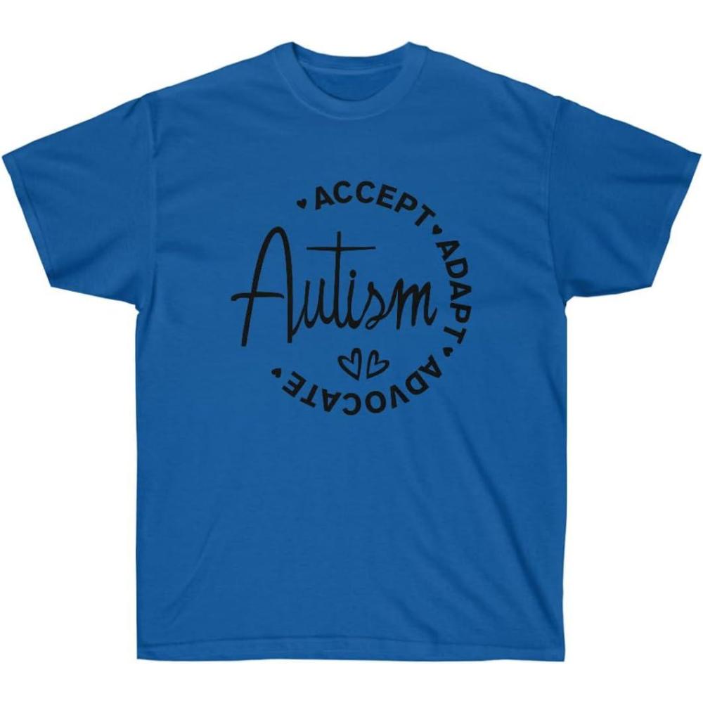 imageAccept Adapt Advocate Autism TShirtRoyal