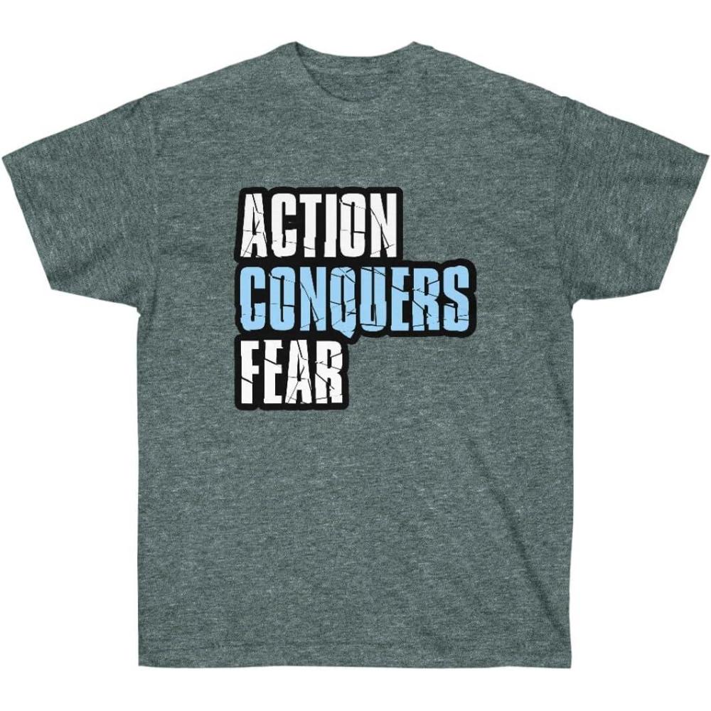 imageAction Conquers Fear TShirtDark Heather