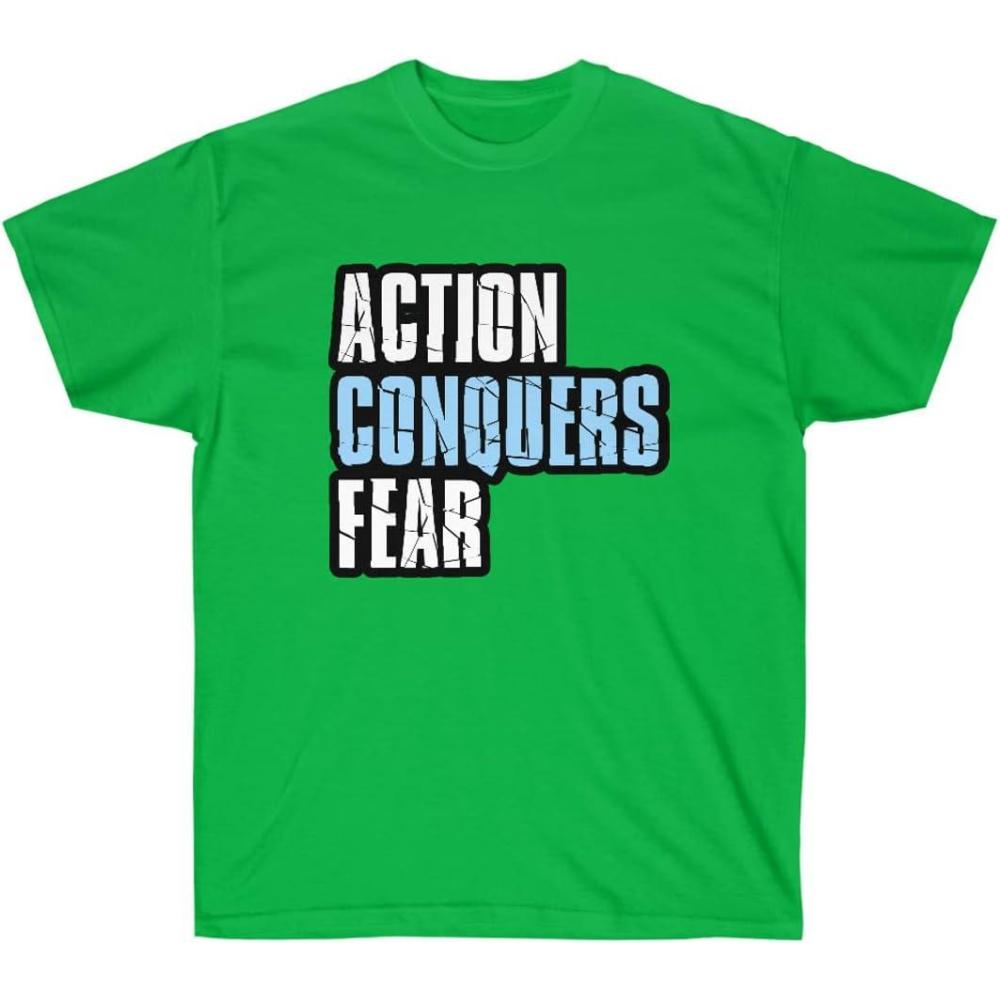 imageAction Conquers Fear TShirtIrish Green