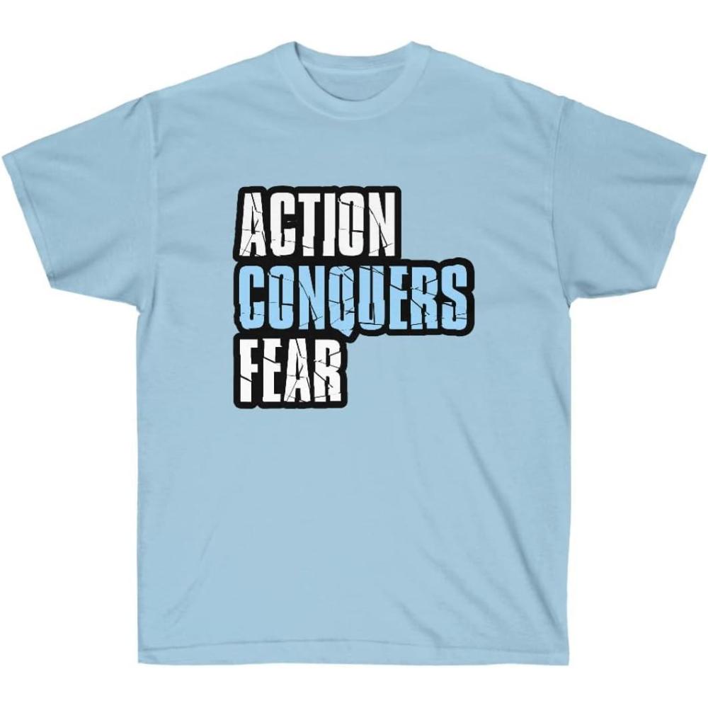 imageAction Conquers Fear TShirtLight Blue