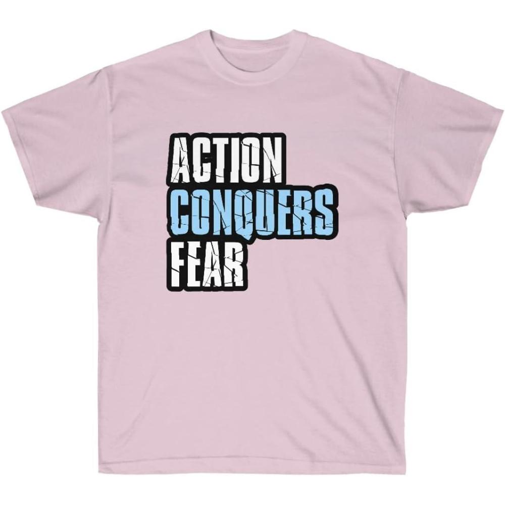 imageAction Conquers Fear TShirtLight Pink