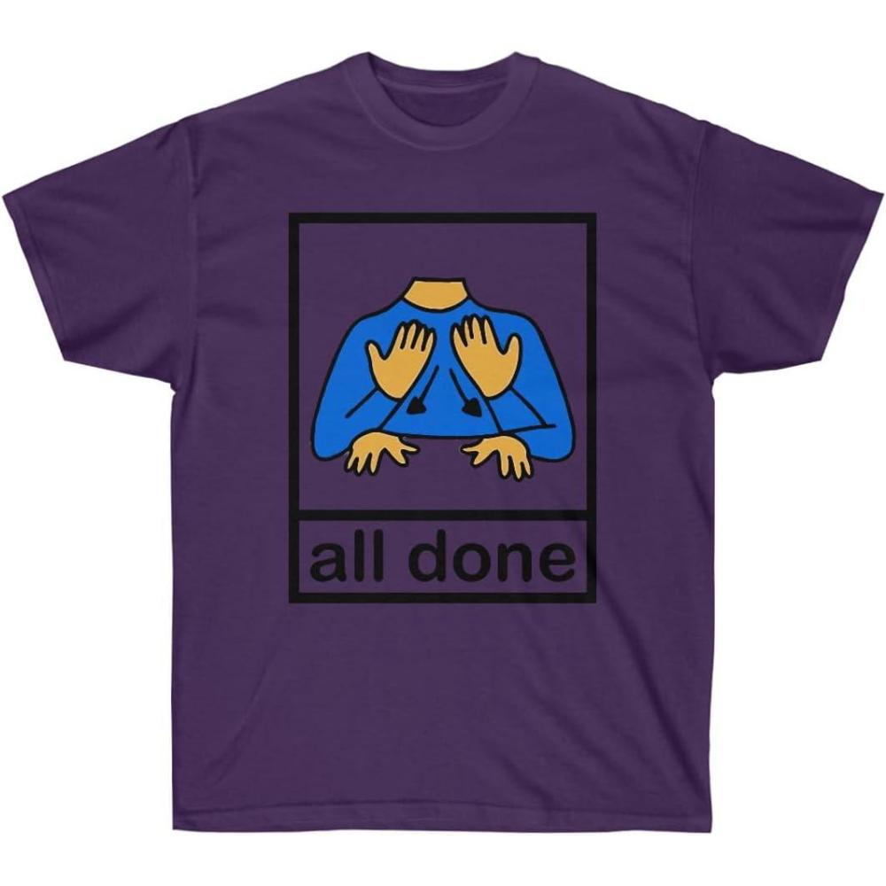 imageAll Done Pecs Picture TShirtPurple