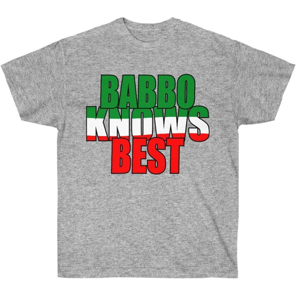 imageBabbo Knows Best Italian TShirtSport Grey