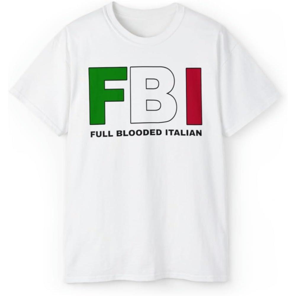 imageFBI Full Blooded Italians Italian TShirtWhite