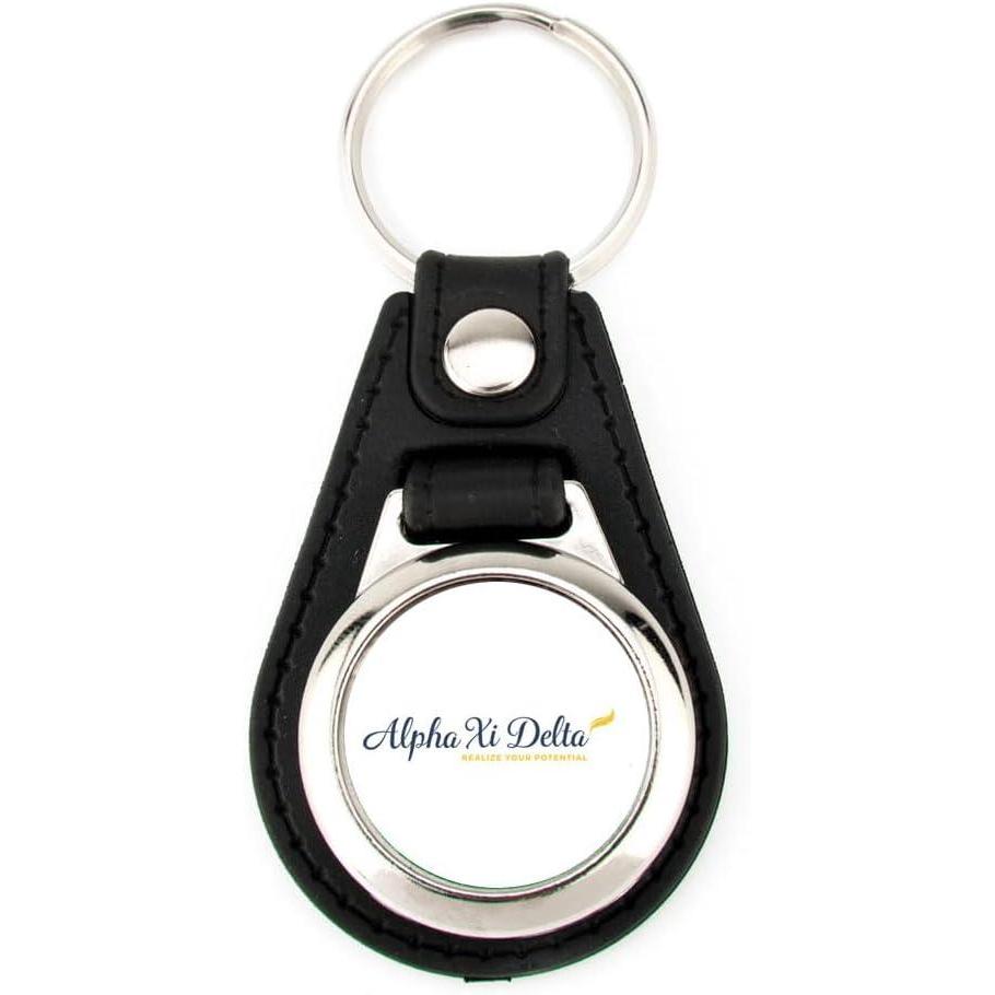 imageGreekgear Alpha Xi Delta Leatherette Teardrop Keychain
