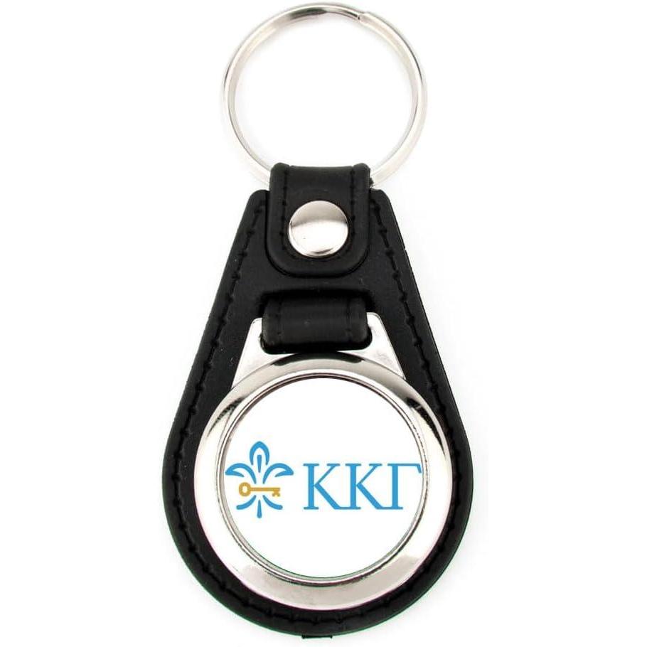 imageGreekgear Kappa Kappa Gamma Leatherette Teardrop Keychain