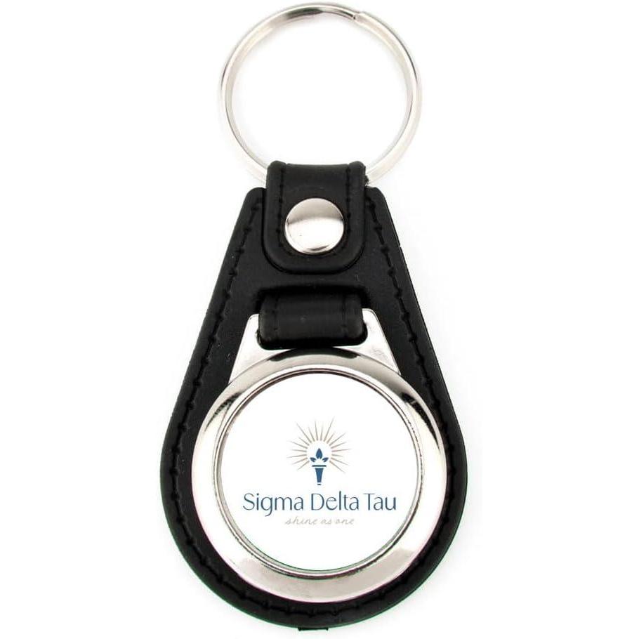 imageGreekgear Sigma Delta Tau Leatherette Teardrop Keychain