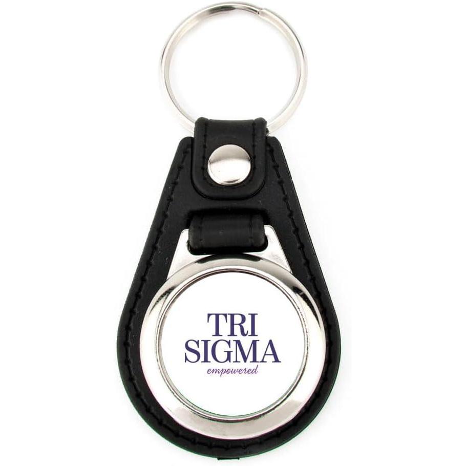 imageGreekgear Sigma Sigma Sigma Leatherette Teardrop Keychain
