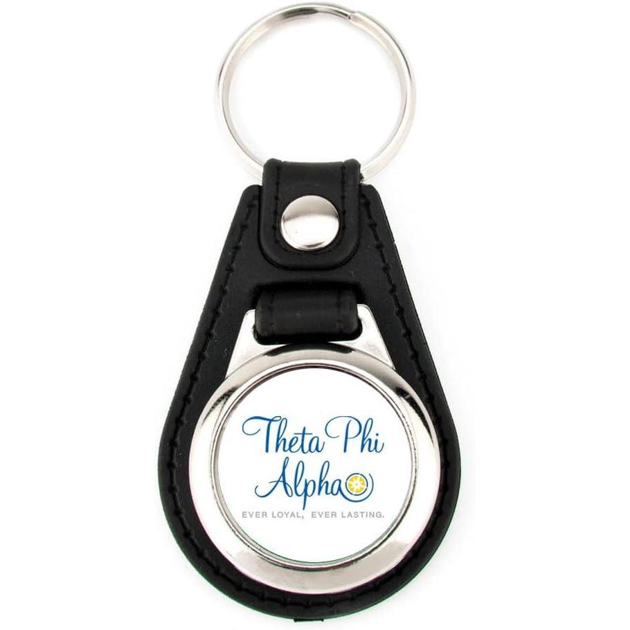 imageGreekgear Theta Phi Alpha Leatherette Teardrop Keychain